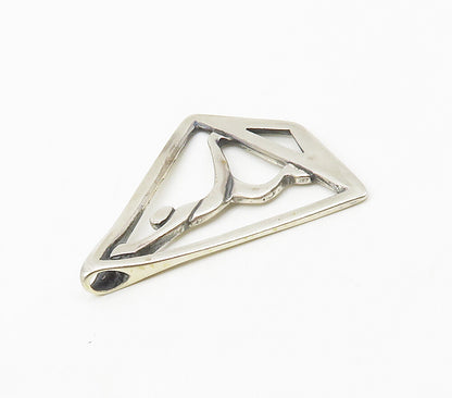 925 Sterling Silver  Vintage Shiny Posing Figure Pendant  PT13329