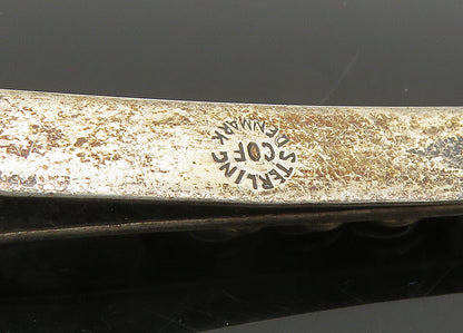 COF DENMARK 925 Sterling Silver  Vintage Oxidized Rustic Tie Clip  TR3129