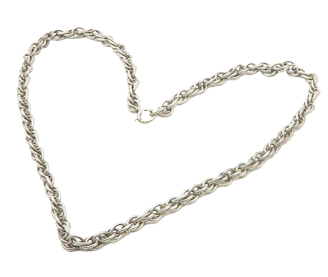 925 Sterling Silver  Vintage Smooth Oval Cluster Link Chain Necklace  NE2904