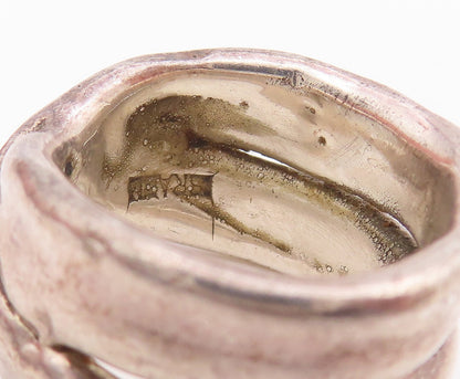 925 Sterling Silver Vintage Ring ISRAEL Solid Intertwined Knot  Sz 7  RG34487