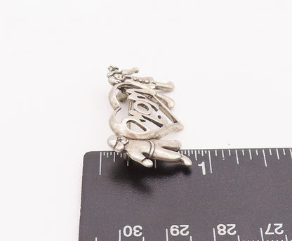 925 Sterling Silver Vintage Brooch Pin Love Mom Cutout With Children  BP11109