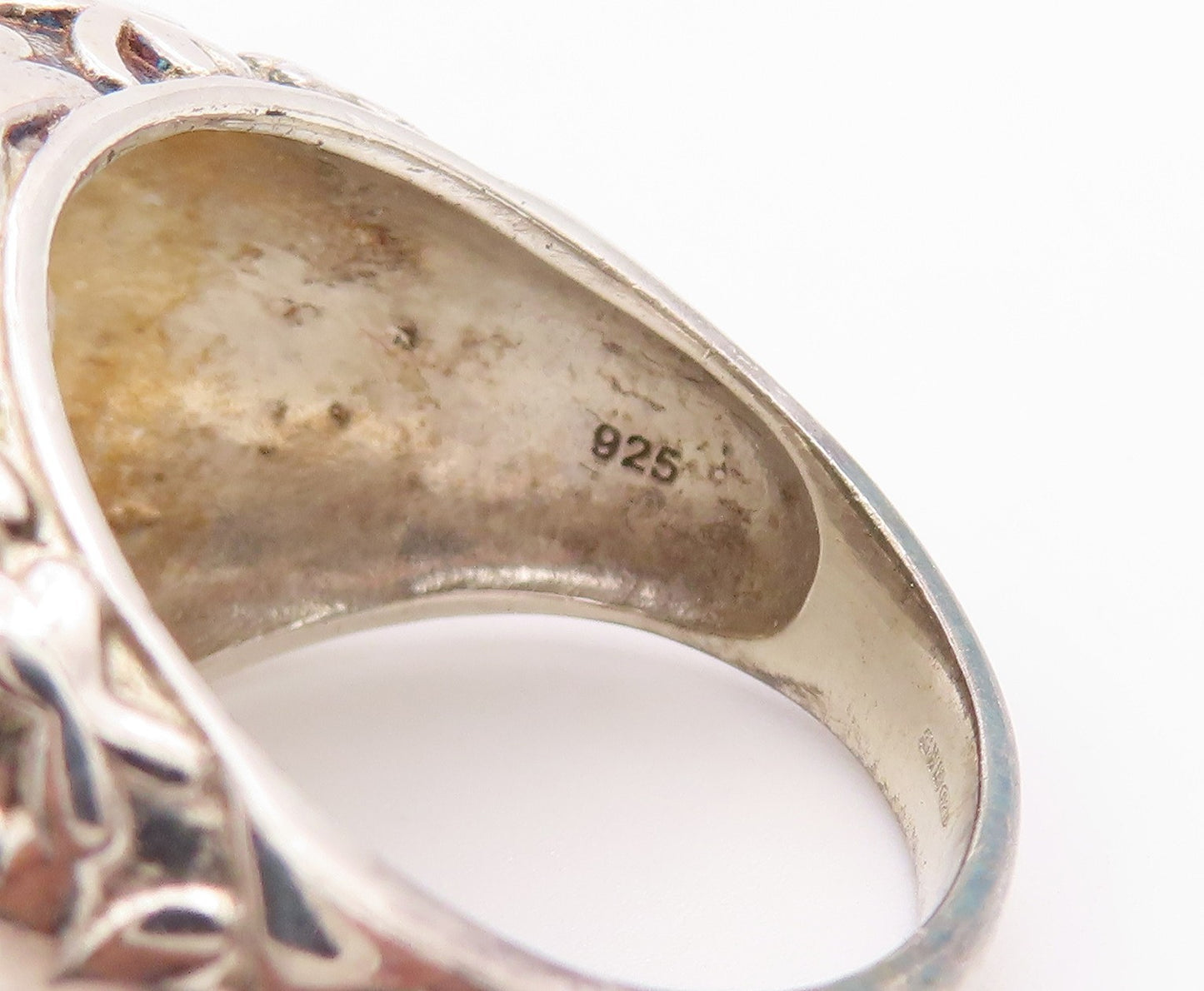 925 Sterling Silver Vintage Ring IRELAND 1966 Eire Hare Coin  Sz 10  RG36469
