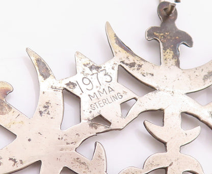 925 Sterling Silver Vintage Pendant MMA 1973 Christmas Tree Topper Star  PT24032