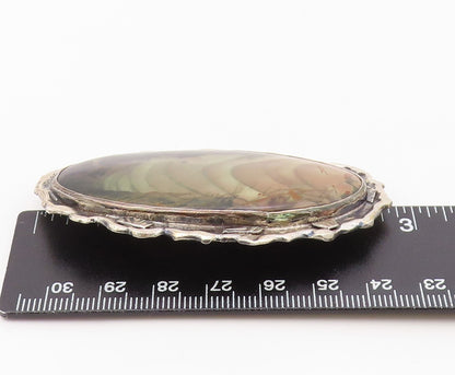 925 Sterling Silver Vintage Brooch Classic Jasper Victorian Style Pin  BP12578