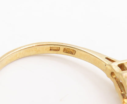 925 Sterling Silver Vintage Ring Gold Plated CZ Wedding Ring  Sz 7  RG29629