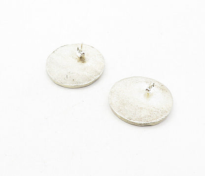 925 Sterling Silver  Vintage Modernist Etched Animal Drop Earrings  EG3813