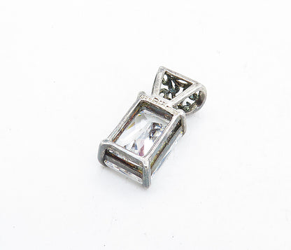 ROSS SIMON 925 Silver  Vintage Prong Set Cubic Zirconia Swirl Pendant  PT4018