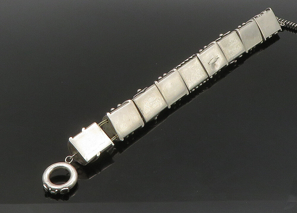 DEBORAH ARMSTRONG 925 Sterling Silver Vintage Real Gemstone Bracelet  BT8958