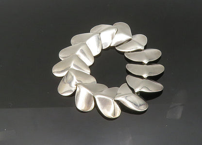 ESPO 925 Sterling Silver  Vintage Shiny Love Hearts Chain Bracelet  BT8704