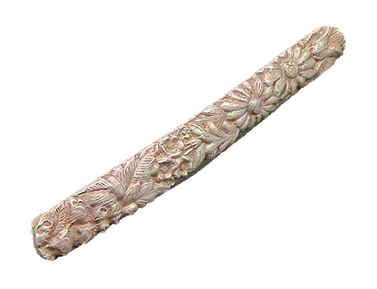 JENKINS 925 Silver  Vintage Antique Floral Pattern Bar Brooch Pin  BP8914