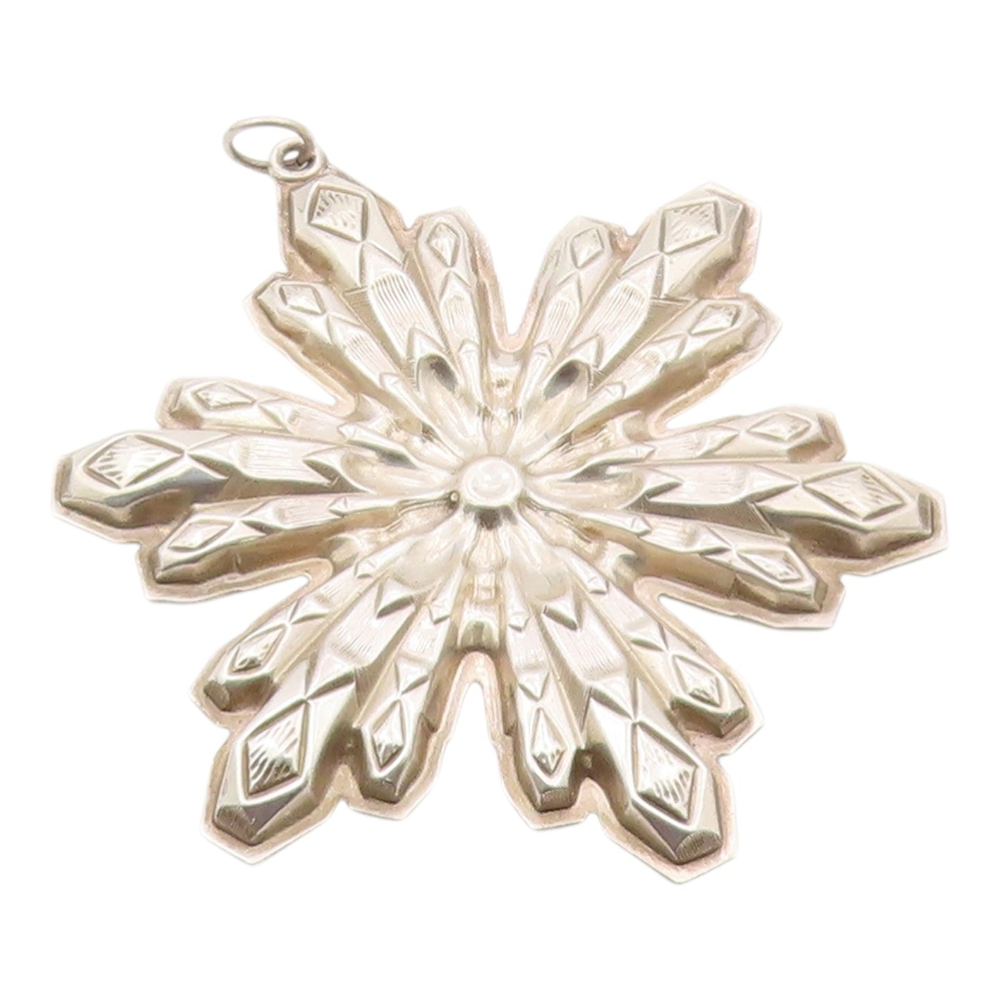 925 Sterling Silver Vintage Pendant GORHAM 1974 Christmas Snowflake  PT26325