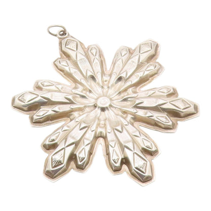 925 Sterling Silver Vintage Pendant GORHAM 1974 Christmas Snowflake  PT26325