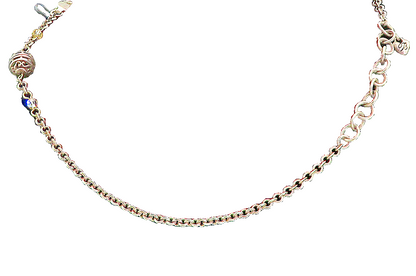 925 Sterling Silver  Vintage Dark Tone Swirl Detail Chain Necklace NE1442