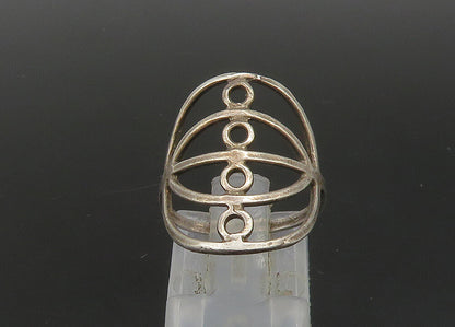 925 Sterling Silver  Vintage Open Circle Design Band Ring Sz 6  RG23057