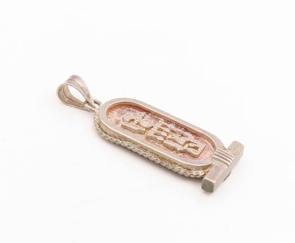 925 Sterling Silver Vintage Pendant MIDDLE EAST Queen Nefertiti Locket  PT25355
