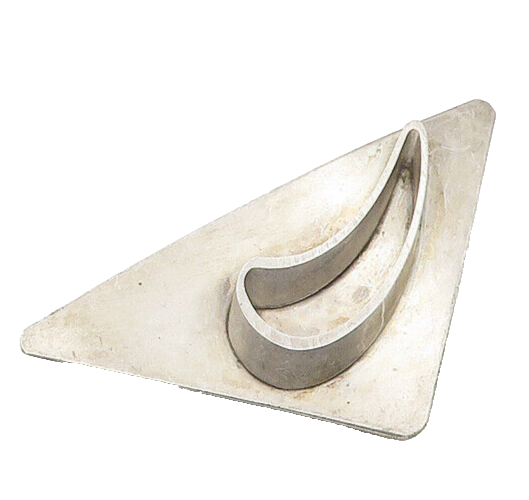 925 Sterling Silver  Vintage Modernist Designed Smooth Brooch Pin  BP7085