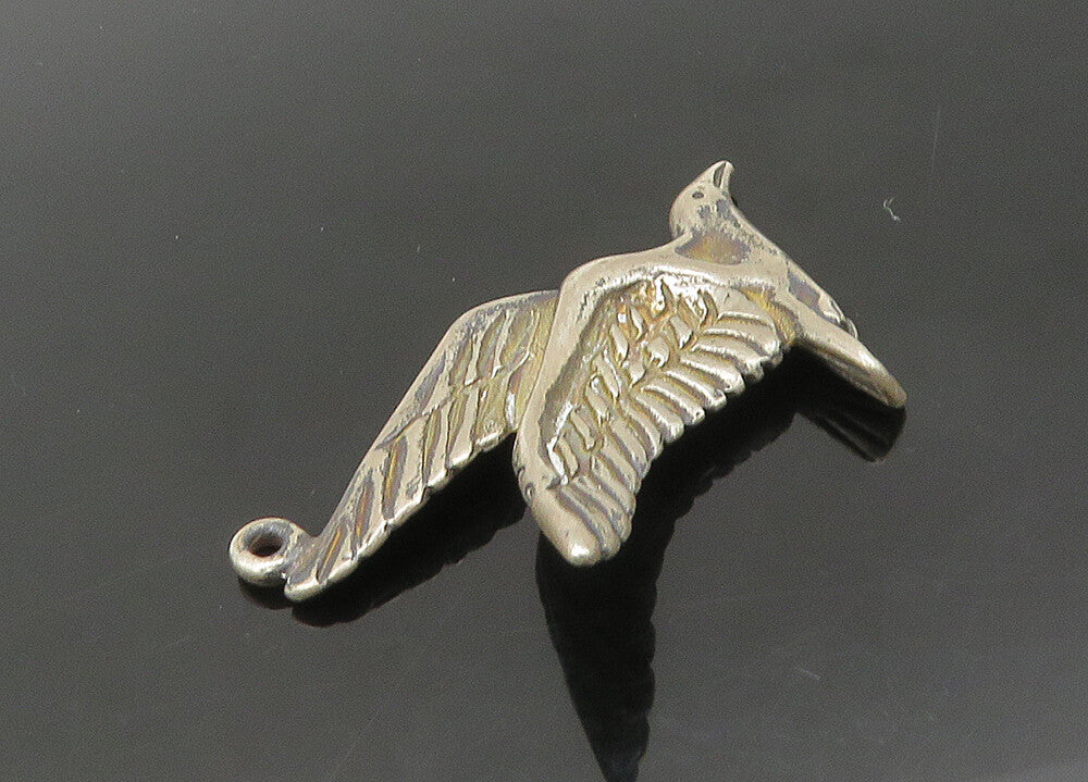 DESIGNER 925 Sterling Silver  Vintage Dark Tone Flying Bird Pendant  PT17119