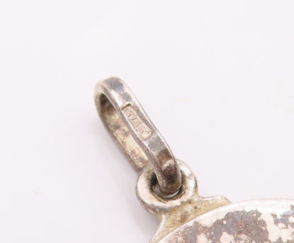 925 Sterling Silver  Vintage Shiny Elephant Animal Motif Drop Pendant  PT15117