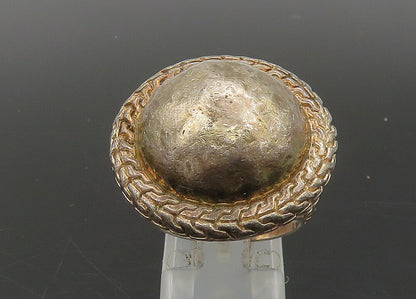 925 Sterling Silver  Vintage Rustic Round Dome Band Ring Sz 7  RG23195