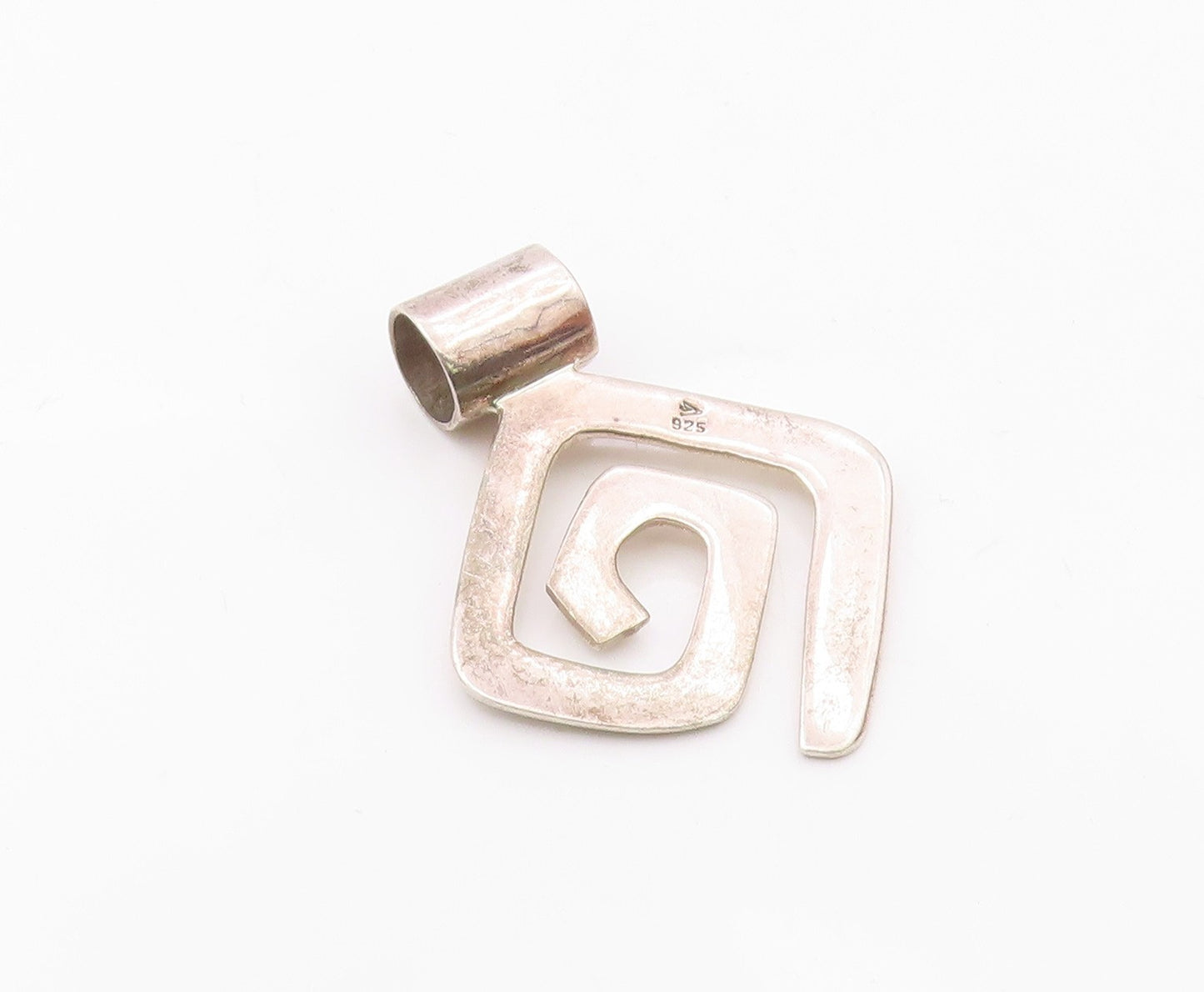 SILPADA 925 Sterling Silver  Vintage Shiny Spiral Modernist Pendant  PT19771