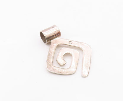 SILPADA 925 Sterling Silver  Vintage Shiny Spiral Modernist Pendant  PT19771