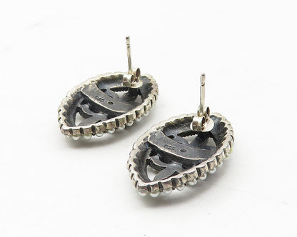 925 Sterling Silver  Vintage Petite Pearls & Black Onyx Drop Earrings  EG6298