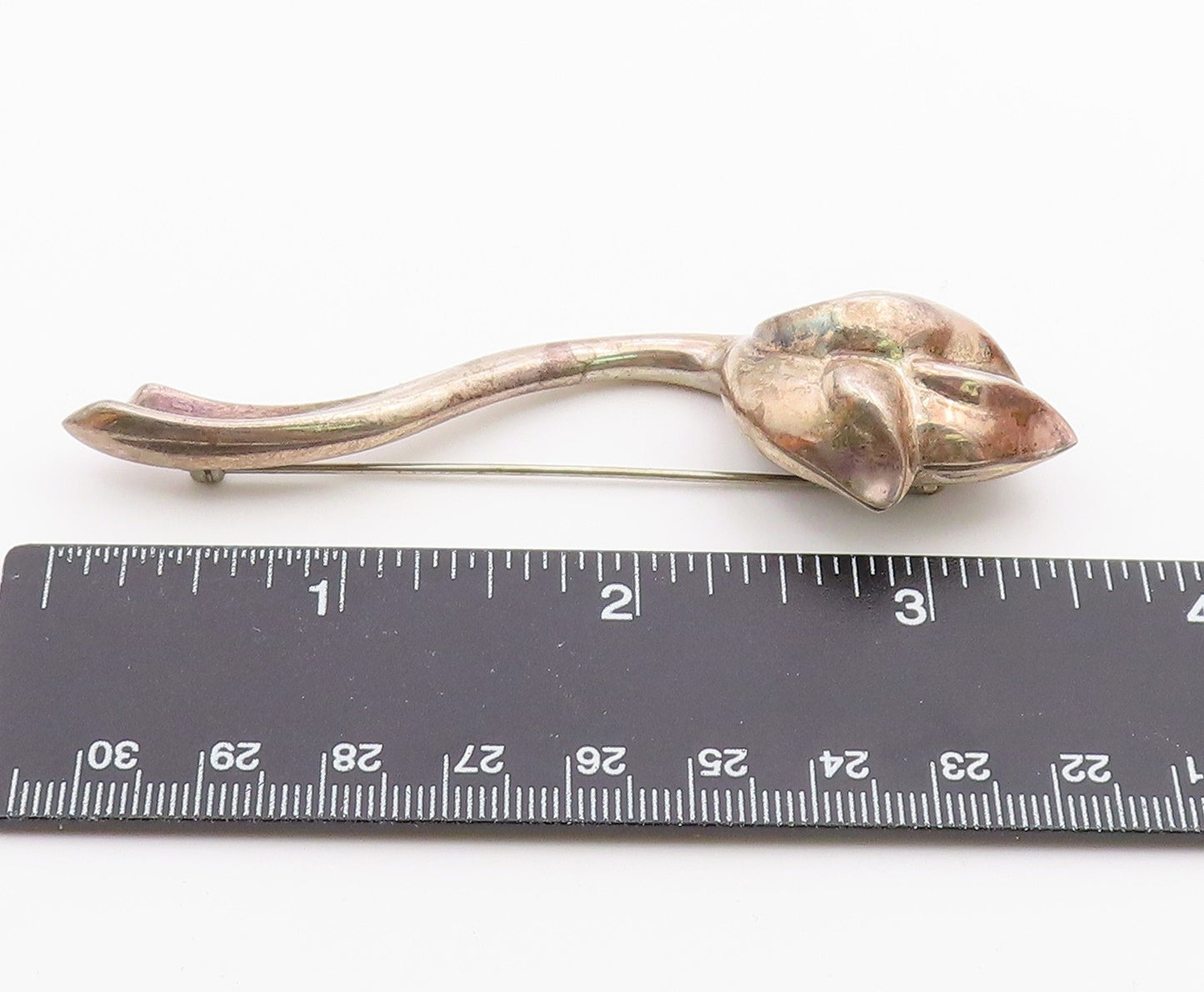 JONDELL SPAIN 925 Sterling Silver  Vintage Single Flower Brooch Pin  BP4182