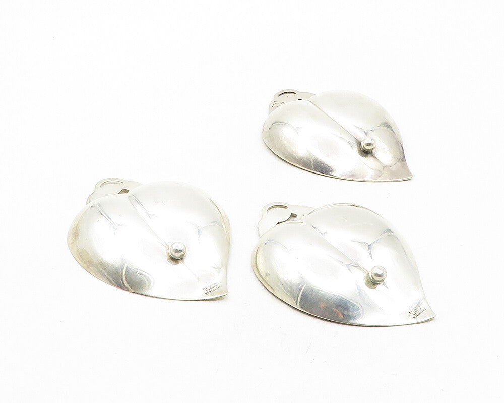 TIFFANY & CO. 925 Silver  Vintage 3 Pcs Heart Jewelry Trinket Dish Set  TR1786
