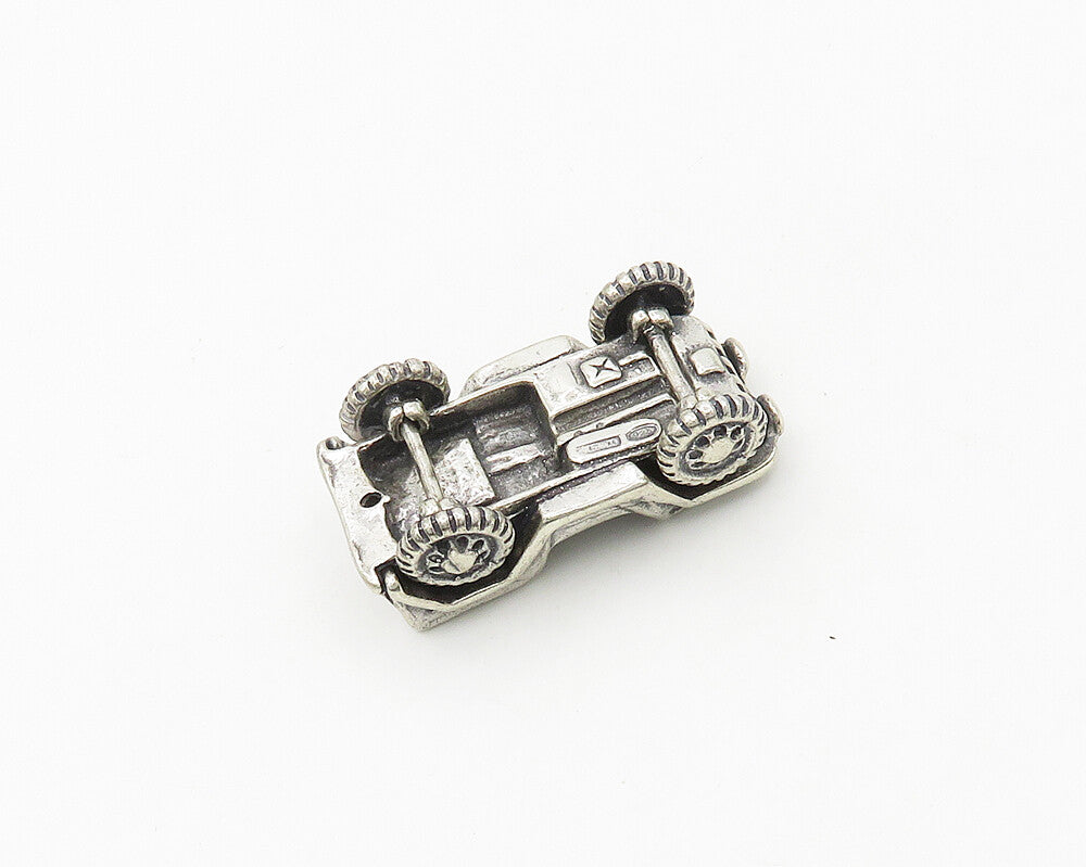 925 Sterling Silver  Vintage Shiny Old Fashioned Jeep Table Trinket  TR2584