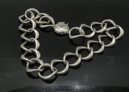 BAYANIHAN 925 Sterling Silver Vintage Rounded Square Link Chain Necklace  NE3521