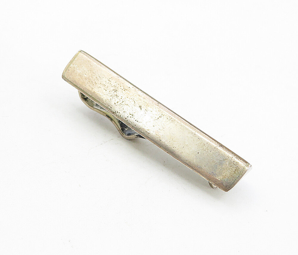 MEXICO 925 Sterling Silver  Vintage Shiny Smooth Minimalist Tie Clip  TR1326