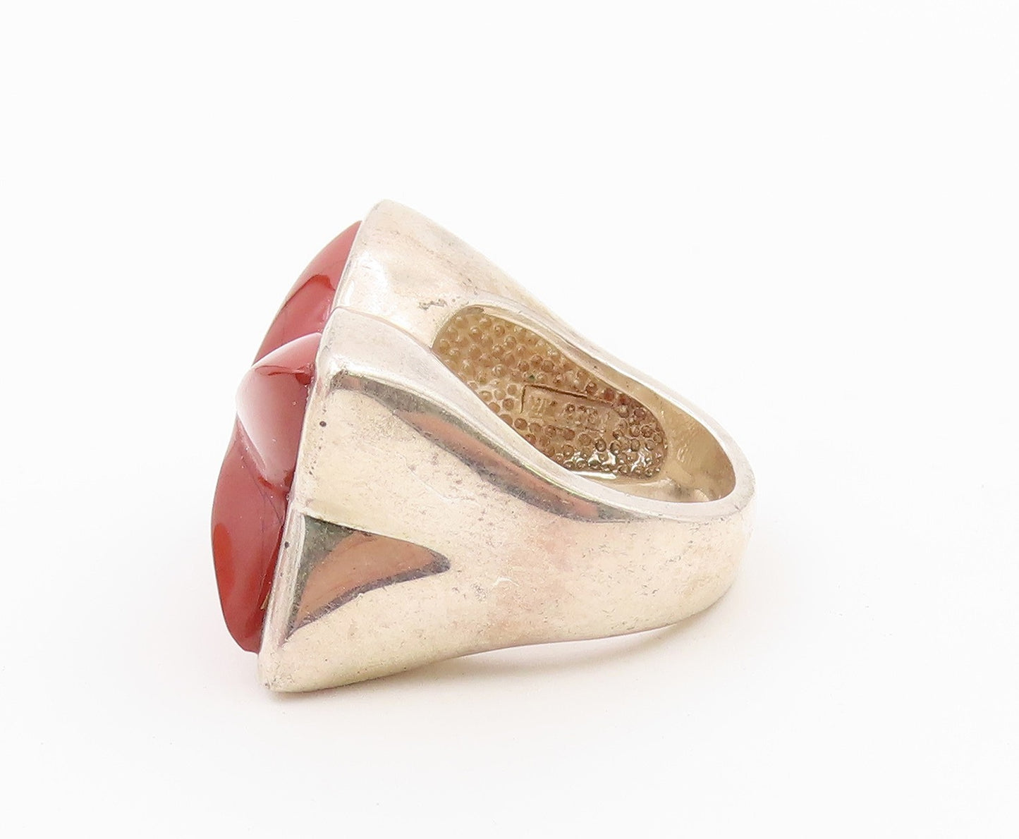 925 Sterling Silver Vintage Ring WHITNEY KELLY Red Jasper Star  Sz 6  RG36605