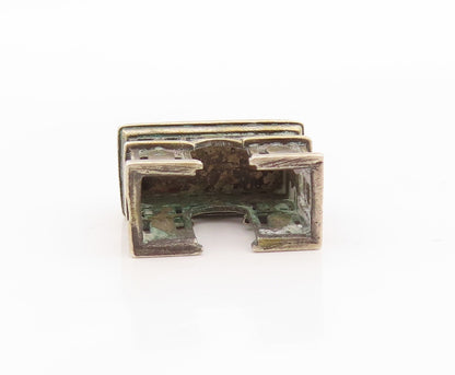 925 Sterling Silver Vintage Pendant Mini Carved Monument Charm  PT23515