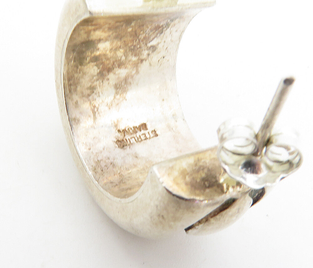BARRA 925 Sterling Silver  Vintage Infinity Pattern JHoop Earrings  EG2947