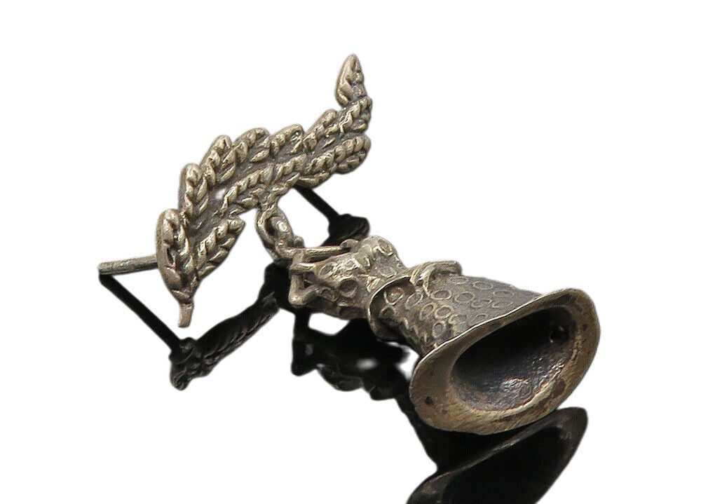 925 Sterling Silver  Vintage Dress On Hanger Floral Vine Sweater Clip  TR1651