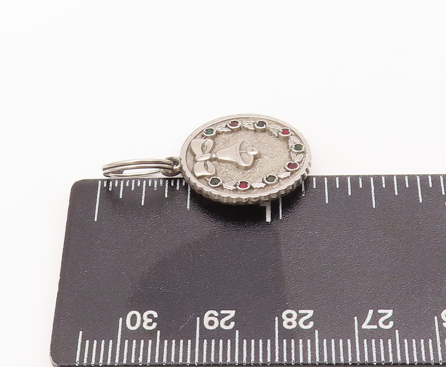 925 Sterling Silver Vintage Pendant Religious Carved Mother Mary Coins  PT23123