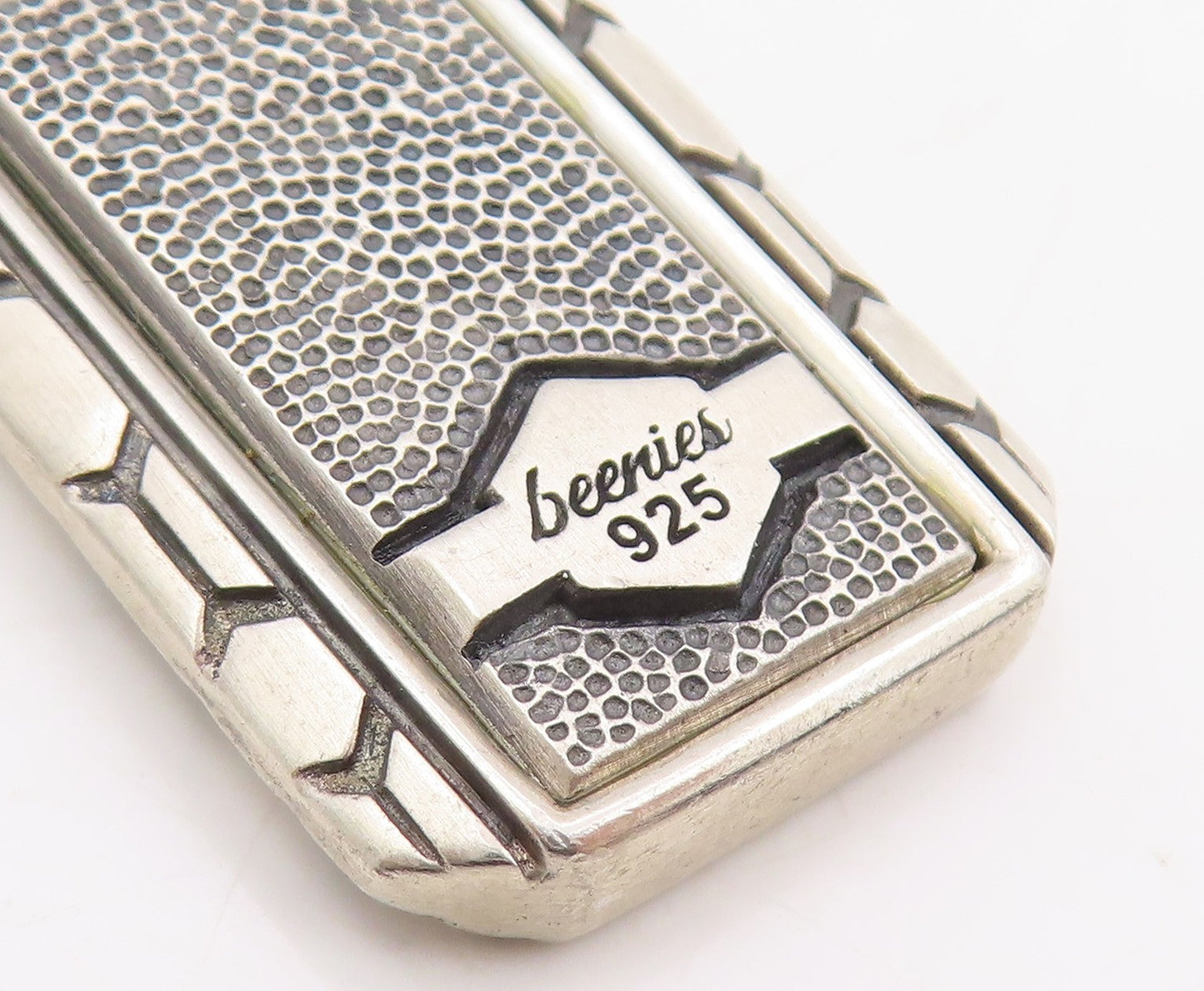 925 Sterling Silver Vintage Pendant Carved Basket Ball Player Charm  PT25314