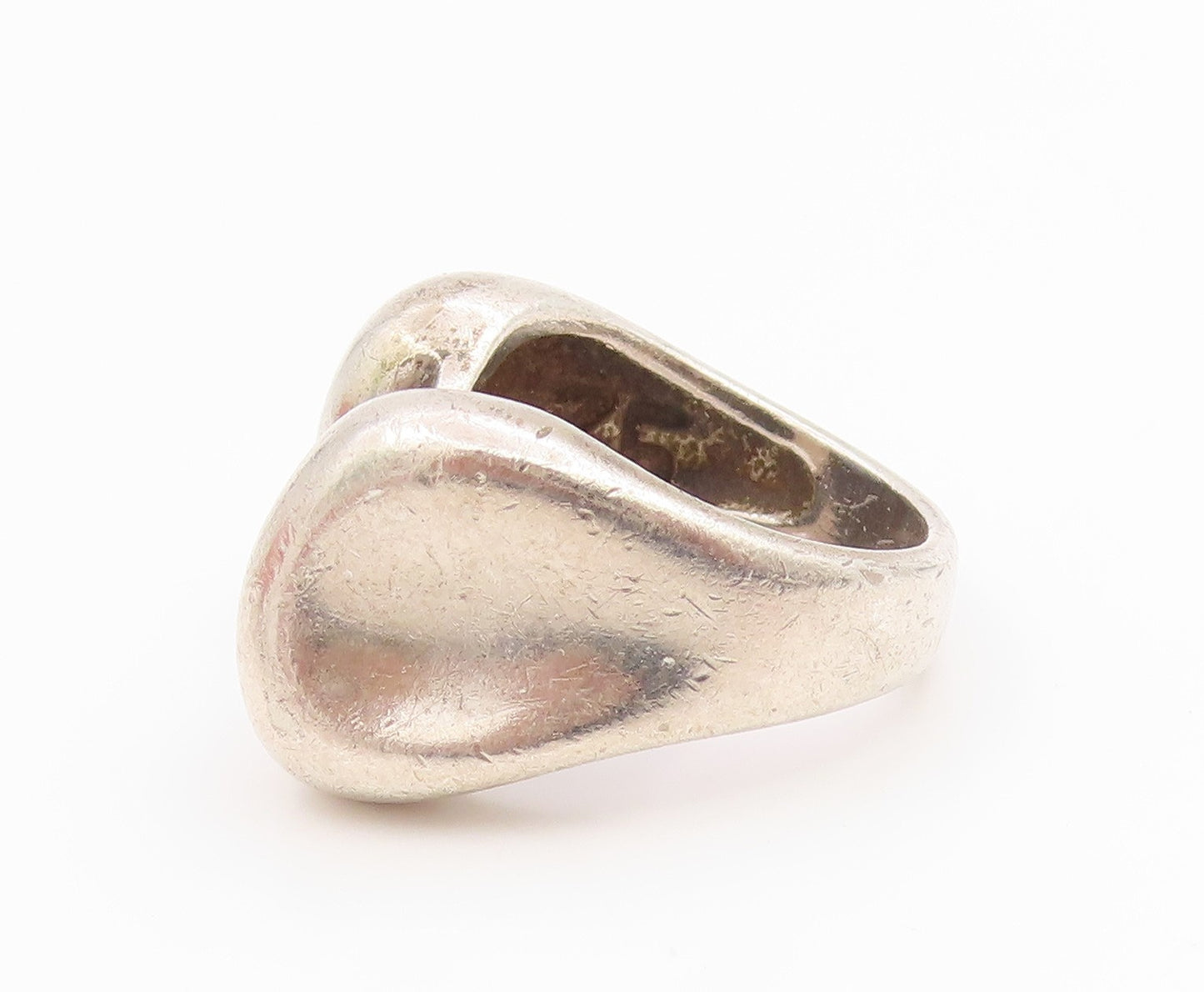925 Sterling Silver Vintage Ring MINAS SPIRIDIS Modernist Band  Sz 6  RG36105