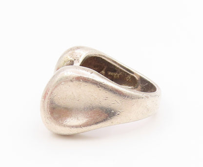 925 Sterling Silver Vintage Ring MINAS SPIRIDIS Modernist Band  Sz 6  RG36105