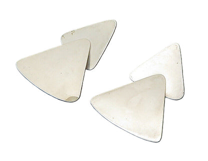 925 Sterling Silver  Vintage Shiny Smooth Triangle Drop Earrings  EG10228
