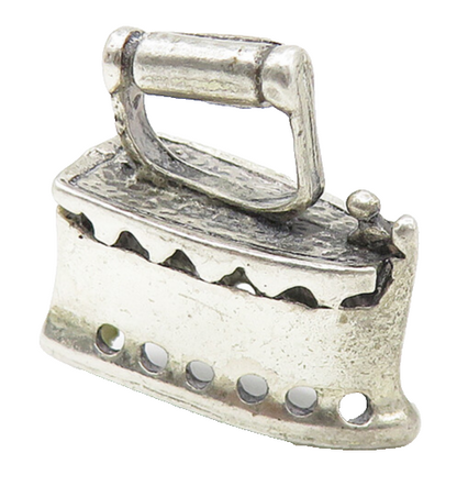 925 Sterling Silver  Vintage Petite Old Fashioned Iron Table Trinket  TR1822