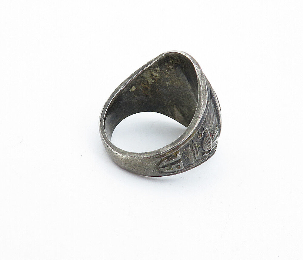 REED & CO. 925 Silver  Vintage Antique Community Band Ring Sz 8.5  RG3900