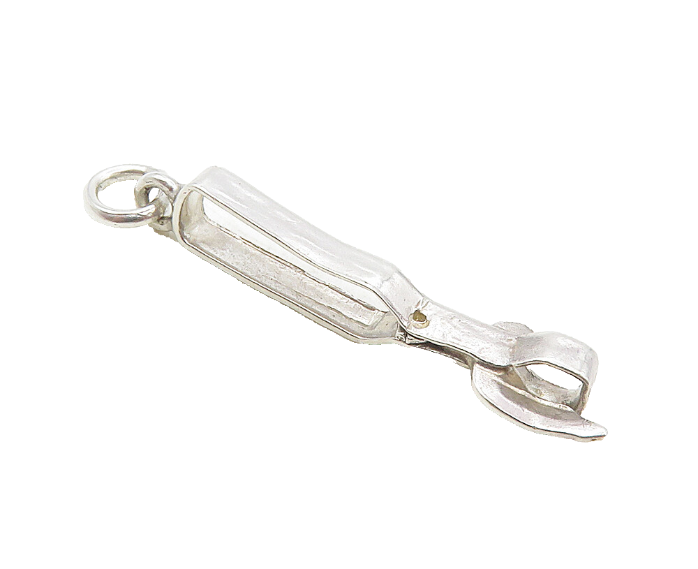 MEXICO 925 Sterling Silver  Vintage Petite Shiny Smooth Open Pendant  PT6945