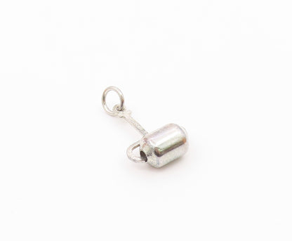 925 Sterling Silver  Vintage Paint Roller Stick Motif Charm Pendant  PT21349