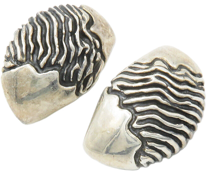 925 Sterling Silver  Vintage Sculpted Detail Non Pierce Drop Earrings  EG7329
