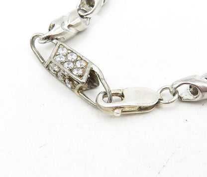 925 Sterling Silver  Vintage Sparkling Topaz Necklace & Bracelet Set  TR1549