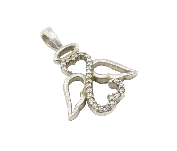 JWBR 925 Silver  Vintage Genuine Diamonds Infinity Heart Angel Pendant PT13683