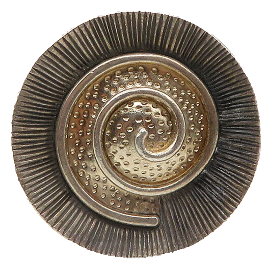 925 Sterling Silver  Vintage Shiny Etched Spiral Statement Ring Sz 8  RG19727