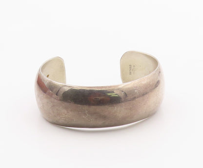 925 Sterling Silver Vintage Bracelet CAROL FELLEY Minimalist Wide Cuff  BT12131