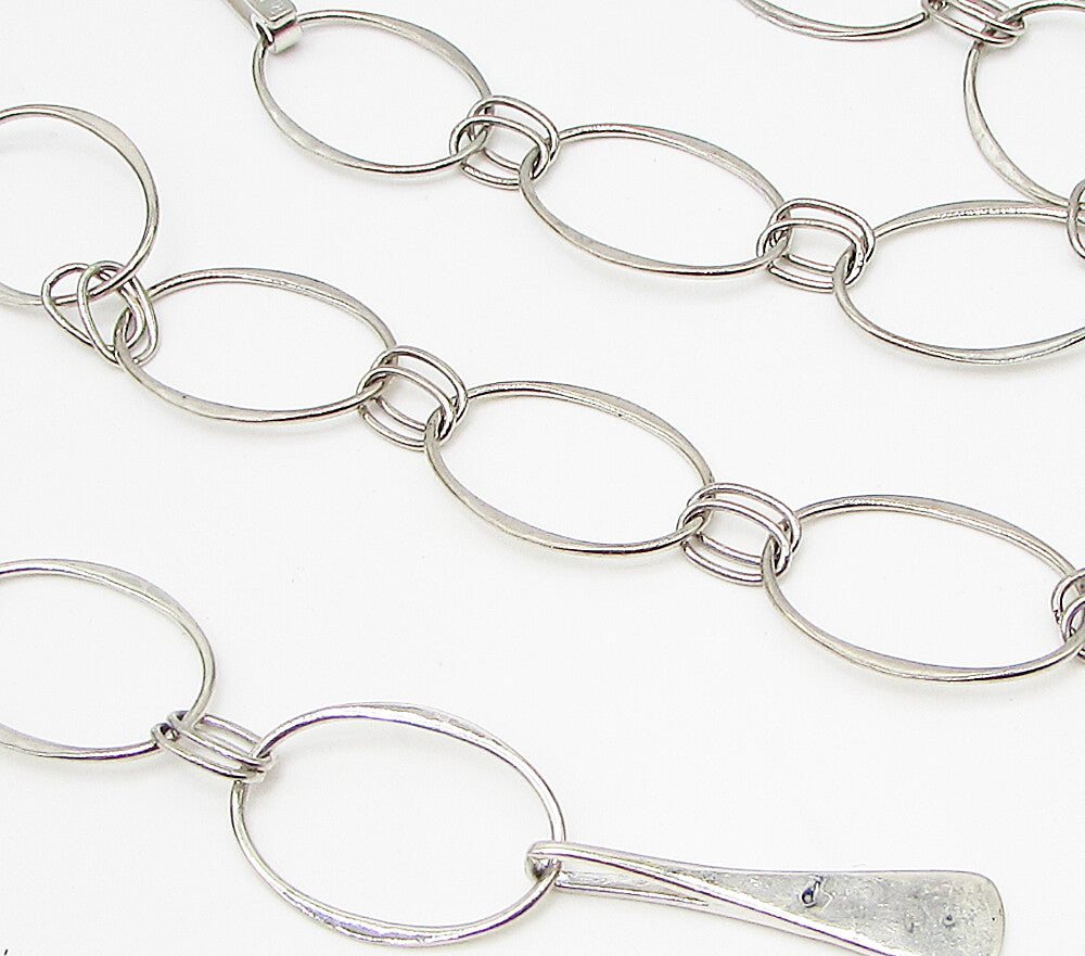 RLM STUDIO 925 Sterling Silver  Vintage Large Links Chain Necklace  PT2474